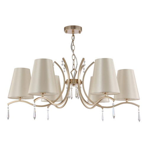 Подвесная люстра Crystal Lux Renata SP6 Gold изображение в интернет-магазине Cramer Light