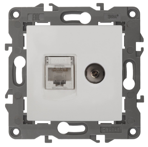 Розетка RJ45+TV Эра 14-3110-01 Б0034314 дополнительное фото