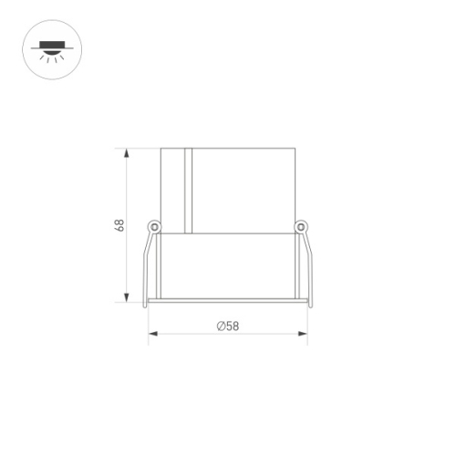 Встраиваемый светильник Arlight MS-Atlas-Built-R58-10W Day4000 033651 изображение в интернет-магазине Cramer Light фото 6