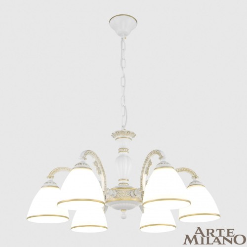 Подвесная люстра Arte Milano 340837/6 WT+G изображение в интернет-магазине Cramer Light