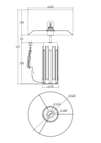 Настольная лампа Maytoni Muse MOD304TL-01GR изображение в интернет-магазине Cramer Light фото 10