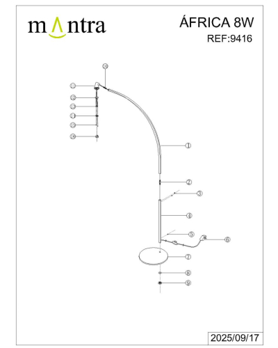 Торшер Mantra Africa 9416 изображение в интернет-магазине Cramer Light фото 8