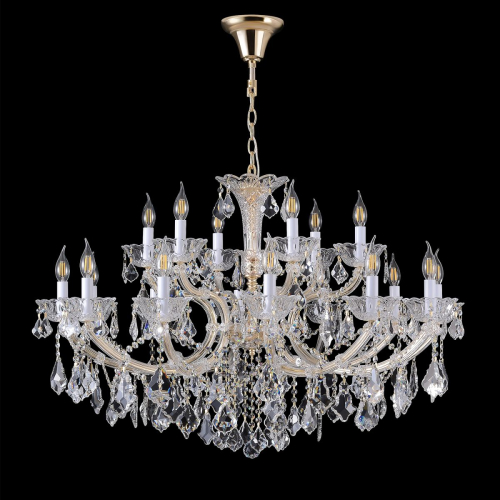 Подвесная люстра Crystal Lux CRISTELLE SP12+6 GOLD изображение в интернет-магазине Cramer Light фото 6