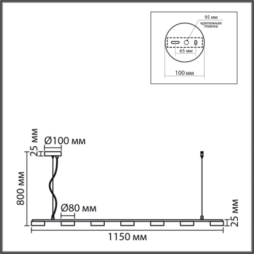 Подвесной светильник Lumion Comfi Torina 8265/7 изображение в интернет-магазине Cramer Light фото 7