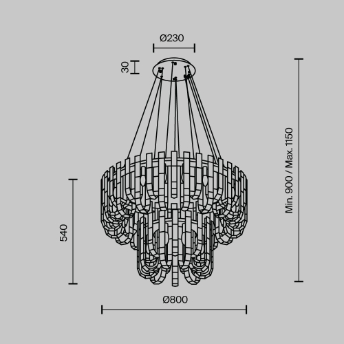 Подвесная люстра Modelux ML.6621.28 BS изображение в интернет-магазине Cramer Light фото 8