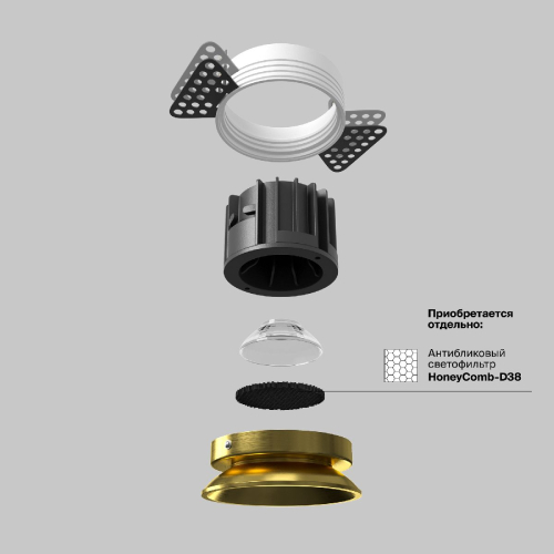 Встраиваемый светильник Maytoni Round DL058-12W4K-TRS-BS изображение в интернет-магазине Cramer Light фото 11