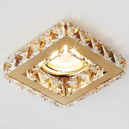 Встраиваемый светильник Ambrella Light Crystal K110 CL/G изображение в интернет-магазине Cramer Light фото 2