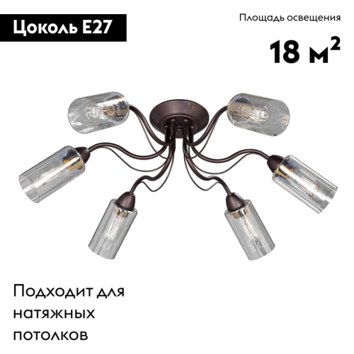 Потолочная люстра Vitaluce V3744-8/6PL изображение в интернет-магазине Cramer Light фото 2