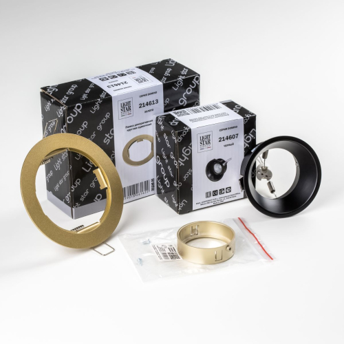 Встраиваемый светильник Lightstar Domino (214613+214607+214003) D61307GMOD изображение в интернет-магазине Cramer Light фото 2