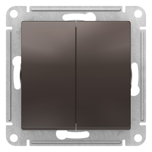 Выключатель двухклавишный Schneider Electric Atlas Design ATN000651 дополнительное фото