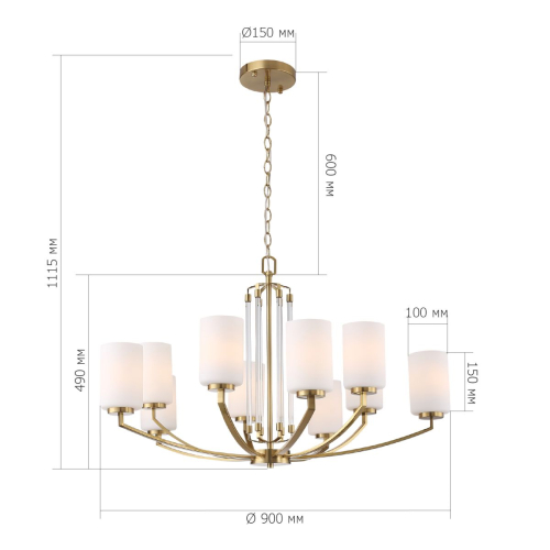 Подвесная люстра  ST Luce Опал SL1403.303.10 изображение в интернет-магазине Cramer Light фото 9