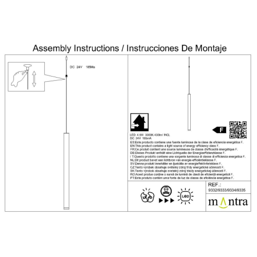 Подвесной модульный светильник без основания Mantra Cala 9335 изображение в интернет-магазине Cramer Light фото 5