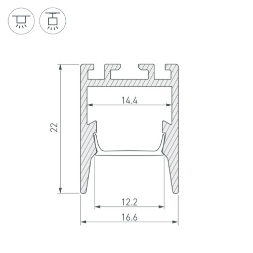 Профиль Arlight PDS-ZM 032856 изображение в интернет-магазине Cramer Light фото 2