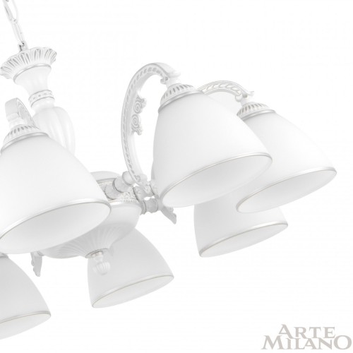 Подвесная люстра Arte Milano 340837/8 WT+SL изображение в интернет-магазине Cramer Light фото 7