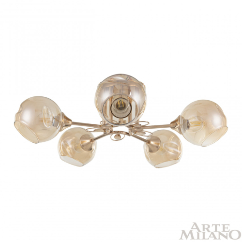 Потолочная люстра Arte Milano Amalfi 327206/5 FG изображение в интернет-магазине Cramer Light фото 3