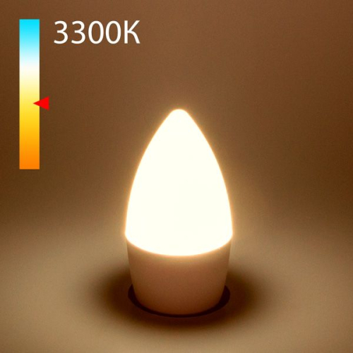 Лампа светодиодная Elektrostandard E27 8W 3300K свеча матовая 4690389152337 изображение в интернет-магазине Cramer Light фото 2