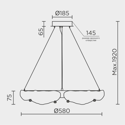 Подвесная люстра Modelux ML.9366.600 СR изображение в интернет-магазине Cramer Light фото 7