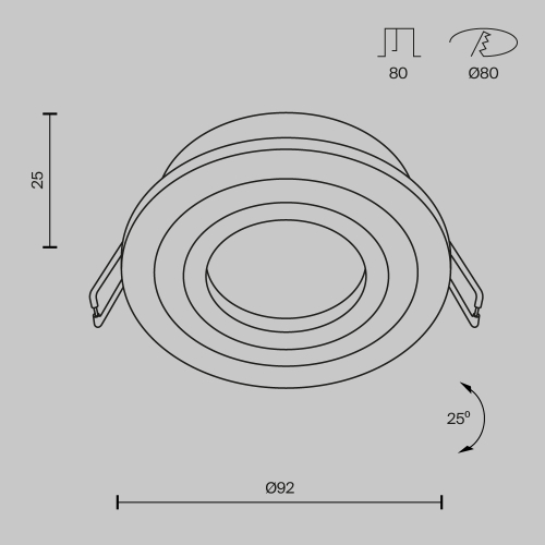 Встраиваемый светильник Maytoni Atom DL023-2-01B изображение в интернет-магазине Cramer Light фото 10