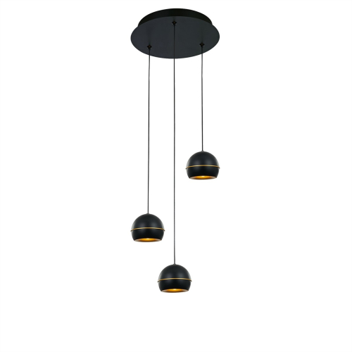 Подвесной светильник DeLight Collection MD21001034-3A black/gold изображение в интернет-магазине Cramer Light