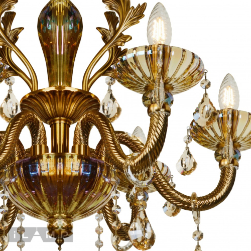 Подвесная люстра iLamp Asia 81069-6 BR изображение в интернет-магазине Cramer Light фото 4