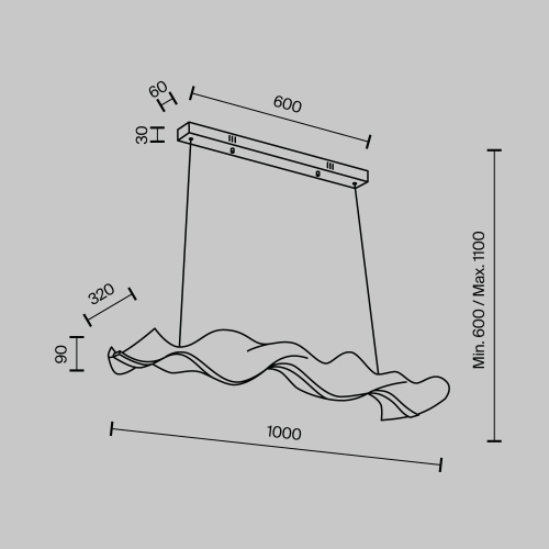 Подвесная люстра Modestyle MS.8046.1000 BK изображение в интернет-магазине Cramer Light фото 7