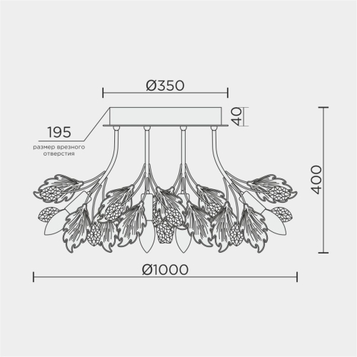 Потолочная люстра Modelux ML.6869.1000 CR изображение в интернет-магазине Cramer Light фото 8