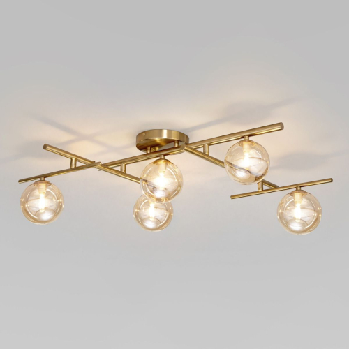 Потолочный светильник Eurosvet Liana 502001/5 латунь a072099 изображение в интернет-магазине Cramer Light