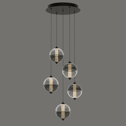 Каскадная люстра Delight Collection MD24022079-5A black/smoky изображение в интернет-магазине Cramer Light фото 2