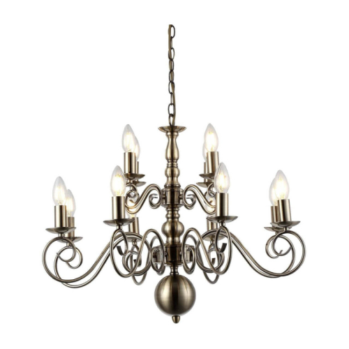 Подвесная люстра Arte Lamp A1129LM-12AB изображение в интернет-магазине Cramer Light
