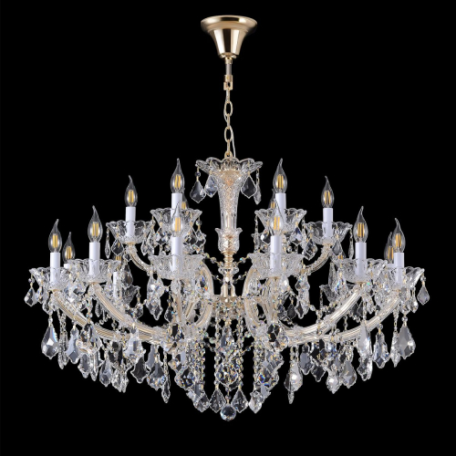 Подвесная люстра Crystal Lux CRISTELLE SP12+6 GOLD изображение в интернет-магазине Cramer Light фото 4