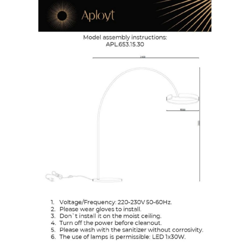Торшер Aployt Leonn APL.653.15.30 изображение в интернет-магазине Cramer Light фото 2