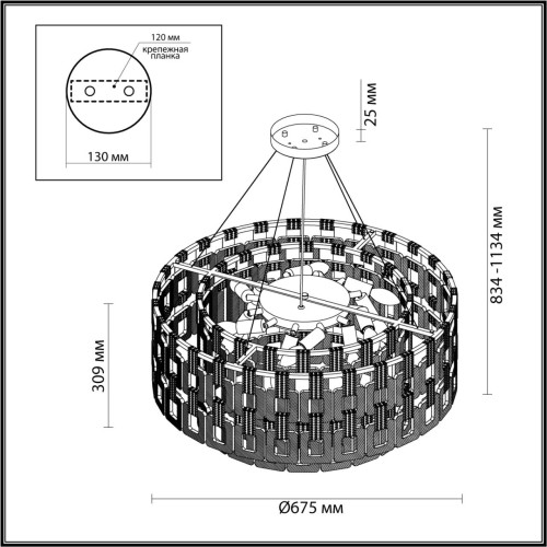 Подвесная люстра Odeon Light Buckle 4989/12 изображение в интернет-магазине Cramer Light фото 3