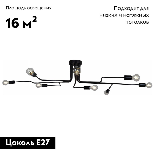 Потолочная люстра Illumico IL2000-8C-05 BK изображение в интернет-магазине Cramer Light фото 2