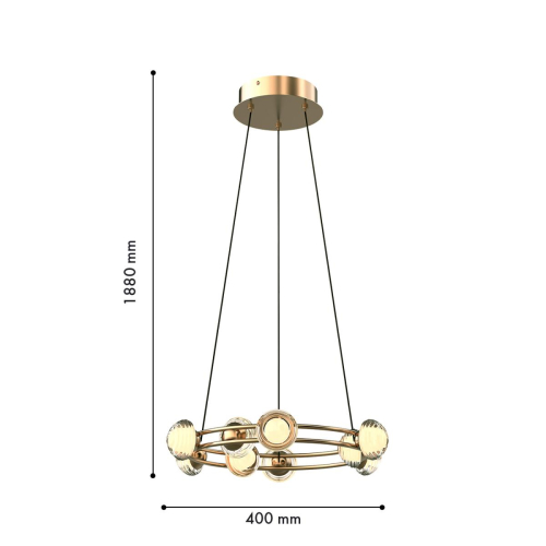 Подвесная люстра Favourite Rondell 4382-9P изображение в интернет-магазине Cramer Light фото 3