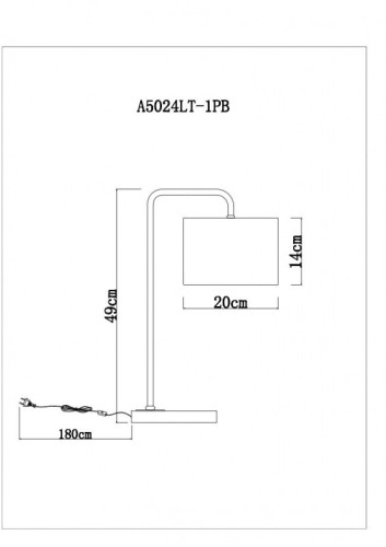 Настольная лампа ARTE Lamp A5024LT-1PB изображение в интернет-магазине Cramer Light фото 5