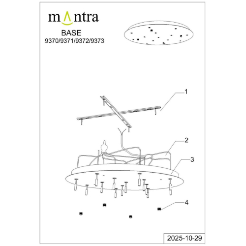 Подвесная люстра Mantra Boomerang 9372+9245 (14L) изображение в интернет-магазине Cramer Light фото 22