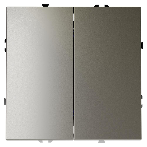 Выключатель с самовозвратом двухклавишный Voltum S70 VLS020604 (шелк) дополнительное фото