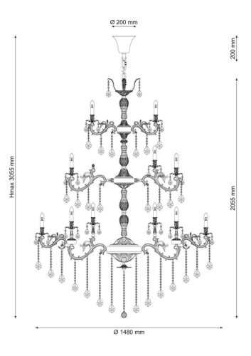 Подвесная люстра Lucia Tucci Barletta 122.60 Antique изображение в интернет-магазине Cramer Light фото 2