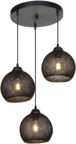 Подвесной светильник Toplight Lizbeth TL1612R-03BK изображение в интернет-магазине Cramer Light фото 2