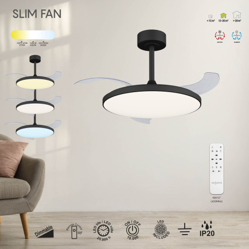 Люстра-вентилятор Mantra Slim Fan 9055 изображение в интернет-магазине Cramer Light фото 7