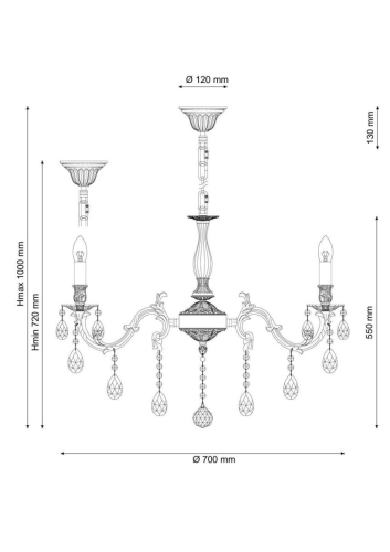 Подвесная люстра Lucia Tucci Firenze 141.8 Antique изображение в интернет-магазине Cramer Light фото 2