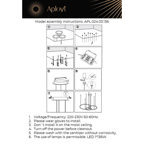 Подвесная люстра Aployt Terenia APL.024.03.136 изображение в интернет-магазине Cramer Light фото 17