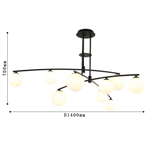 Люстра на штанге Favourite Equilibrium 4038-9P изображение в интернет-магазине Cramer Light фото 3