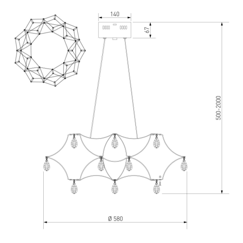 Подвесная люстра Bogate's Sonet 90401 LED a072115 изображение в интернет-магазине Cramer Light фото 6