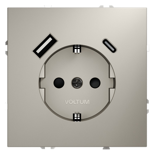 Розетка с USB, A+C Voltum S70 VLS040503 дополнительное фото