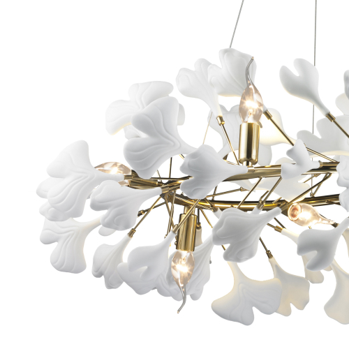 Подвесная люстра Delight Collection 10881P/R800 gold/white изображение в интернет-магазине Cramer Light фото 3