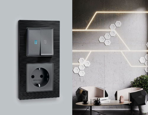 Рамка двухместная Ambrella Volt Platos AF550502 дополнительное фото фото 2