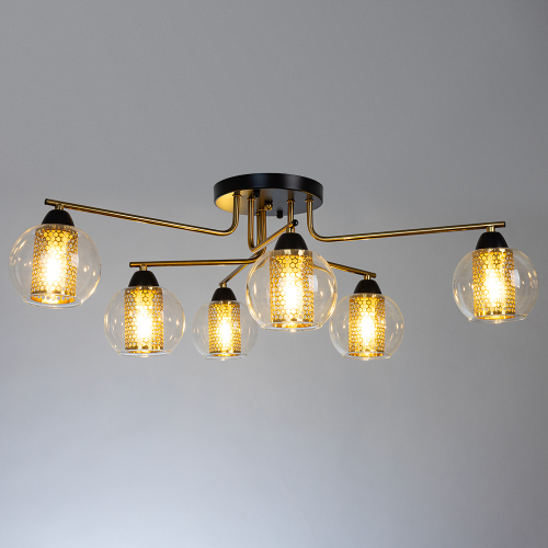 Потолочная люстра Arte Lamp Manchester A7045PL-6BK изображение в интернет-магазине Cramer Light фото 3
