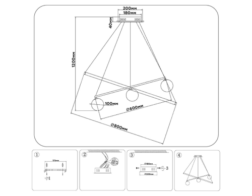 Подвесная люстра Ambrella Light Comfort LineTech FL66326 изображение в интернет-магазине Cramer Light фото 8