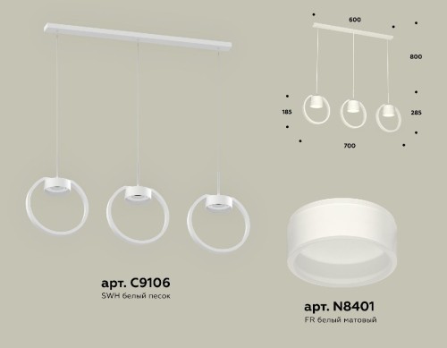 Подвесной светильник Ambrella Light Traditional (C9106, N8401) XB9106155 изображение в интернет-магазине Cramer Light фото 2